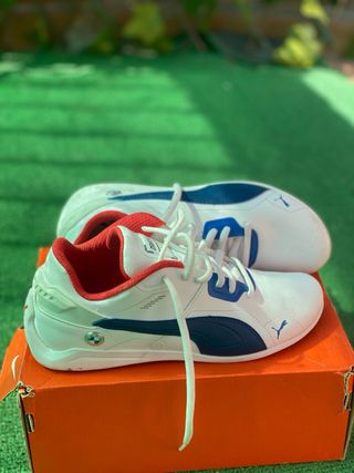 Zapatillas Puma BMW Blancas y Azules