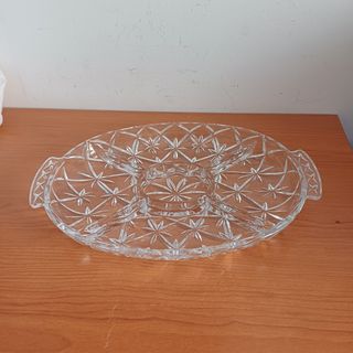 Bandeja de cristal para aperitivos