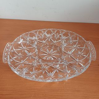 Bandeja de cristal para aperitivos