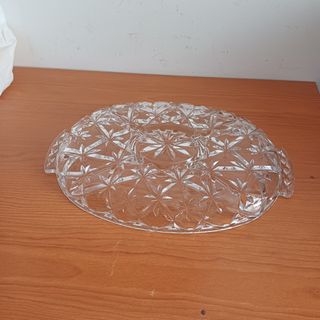 Bandeja de cristal para aperitivos