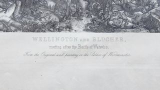 Stampa Storica Incontro Wellington e Blücher