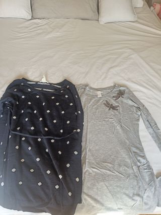 2 Jerseys Premamá H&M Azul y Gris.
