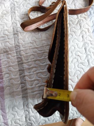 Bolso de Cuero Marrón medidas en fotos