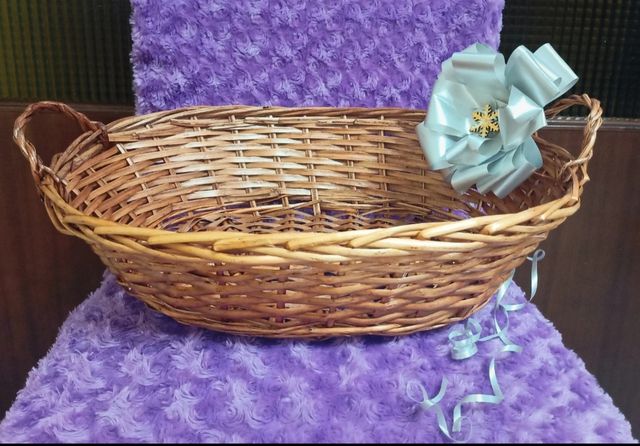 Cesta grande, mimbre, para almacenaje 