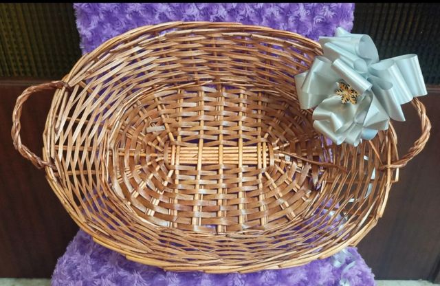 Cesta grande, mimbre, para almacenaje 