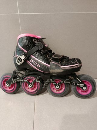 Patines Elite Extensibles Velocidad Rosa 34_37