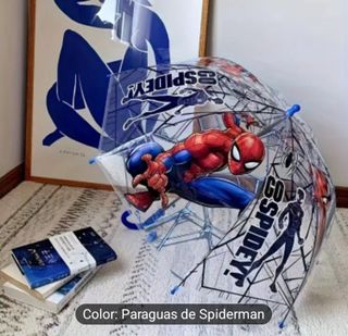 Paraguas Spiderman Infantil Transparente