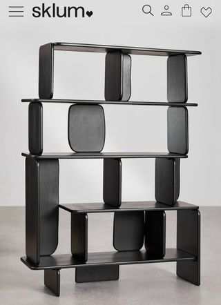 Estantería Agathe Sklum Madera Mango Negra