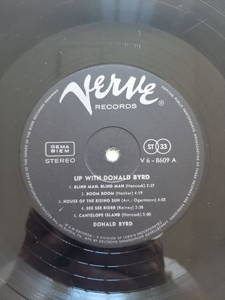 Vinilo Up Up Up With Donald Byrd