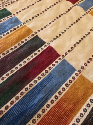 Alfombra de lana multicolor nueva