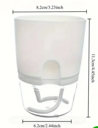 10 Macetas Auto Riego Transparentes