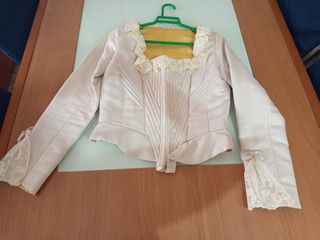 Corpiño Fallera Blanco Hueso Manga Larga