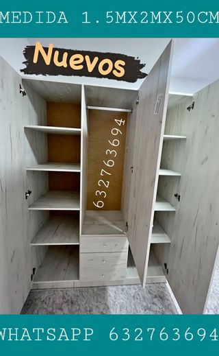 Armario de madera 150x200x50cm