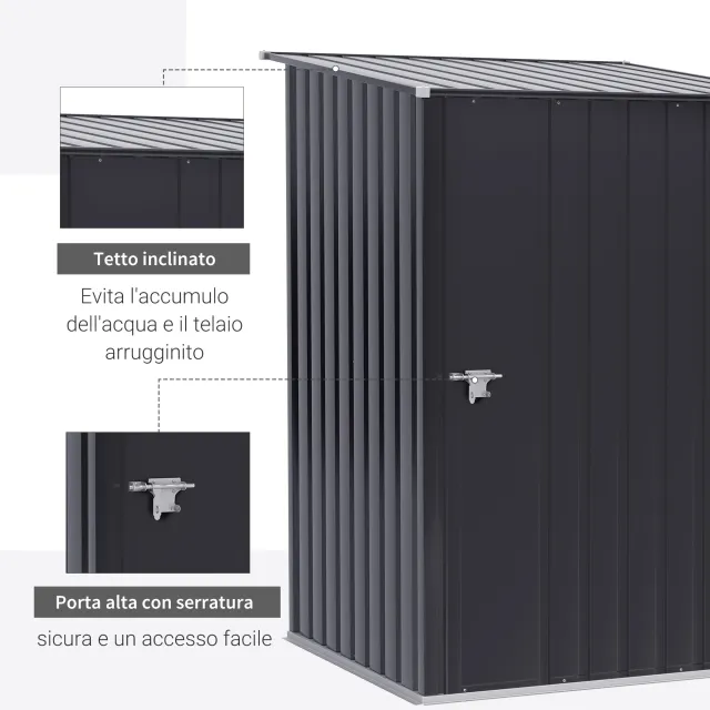Casetta da Giardino Porta Attrezzi in Lamiera di A