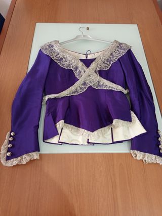 Corpiño Fallera Niña t.14-16 Manga Larga Morado