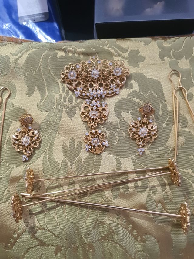 Aderezo Fallera Niña Dorado