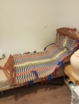 HAMACA TUMBONA ARTESANAL  años 70-80..kilim?