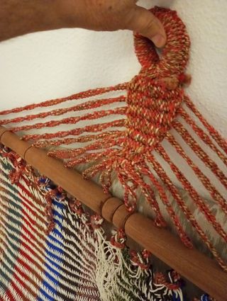 HAMACA TUMBONA ARTESANAL  años 70-80..kilim?