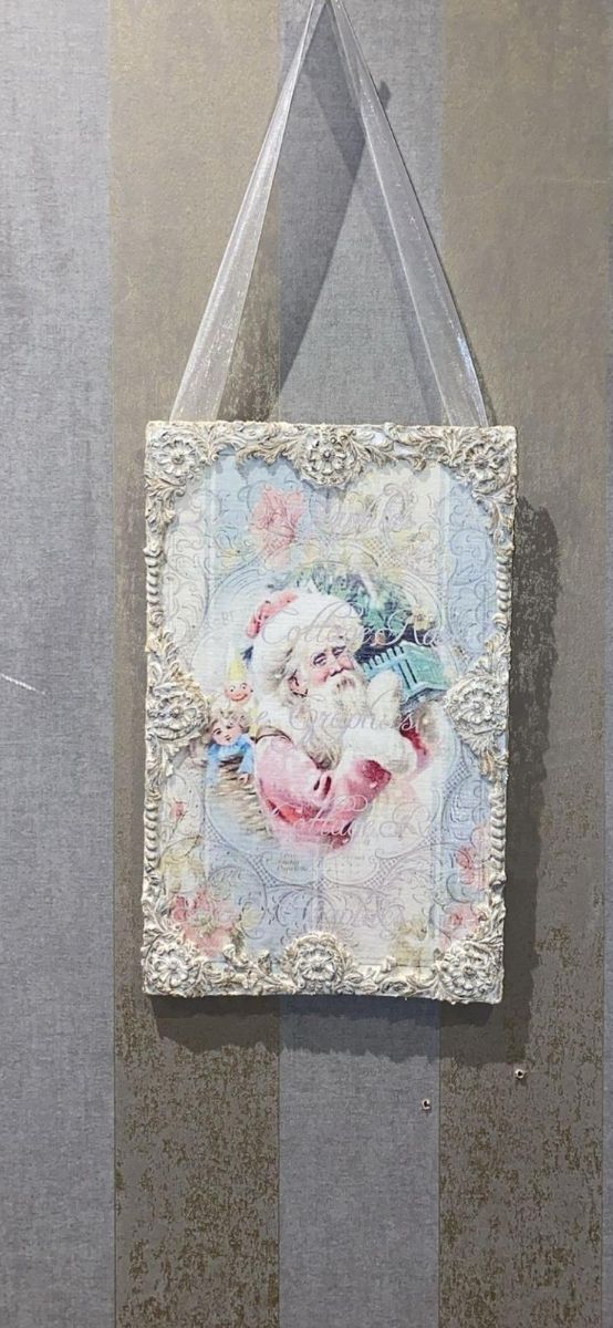 Cuadro Decorativo Papá Noel Vintage