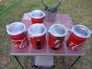  4 Botes Coca-Cola Decorativos