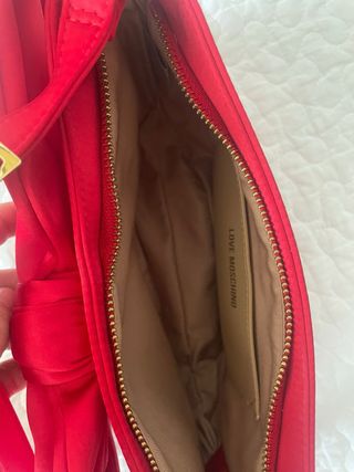 Bolso Rojo LOVE MOSCHINO Lazos Satén