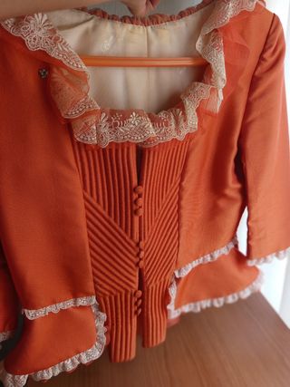Corpiño Fallera Naranja Niña Talla L