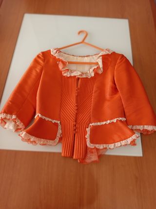 Corpiño Fallera Naranja Niña Talla L