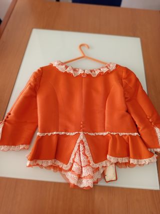 Corpiño Fallera Naranja Niña Talla L