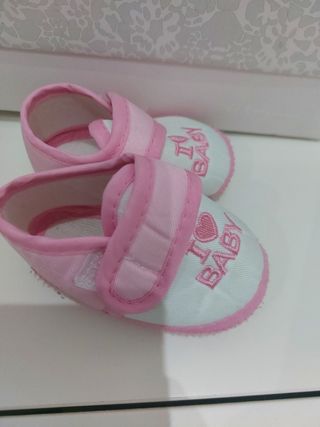 Scarpine bimba rosa I love baby