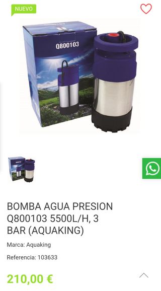 Lotto 2 pompe acqua sommergibili Aquaking Q800103