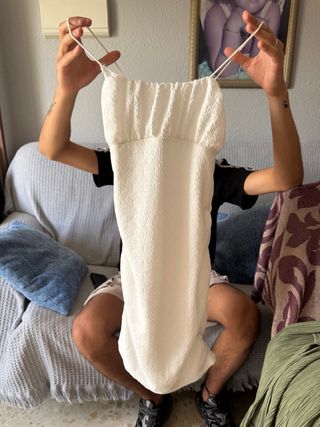 Traje blanco de tirantes