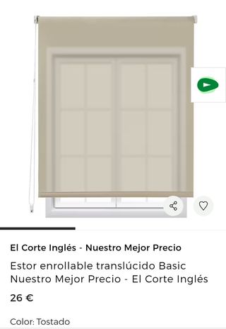 Estor translúcido tostado