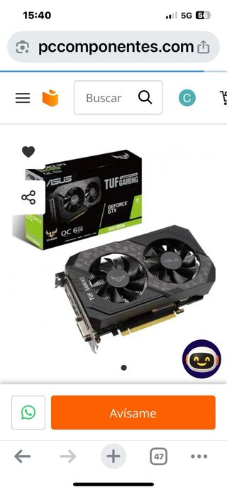 Tarjeta Gráfica ASUS RTX 1660 Super