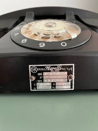 Teléfono antiguo Marelli Milano – baquelita negra 