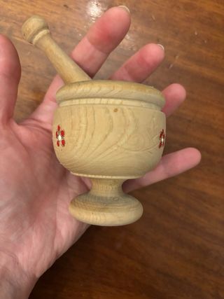 Coppia mortai con pestelli in legno due misure