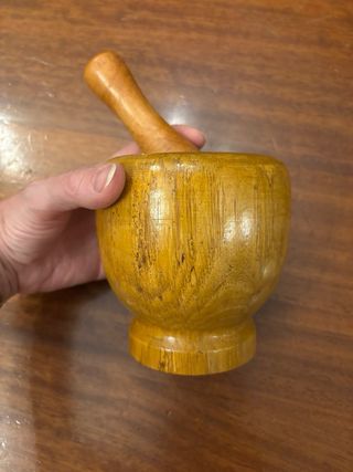 Coppia mortai con pestelli in legno due misure