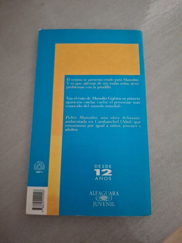 Libro Pobre Manolito Elvira Lindo