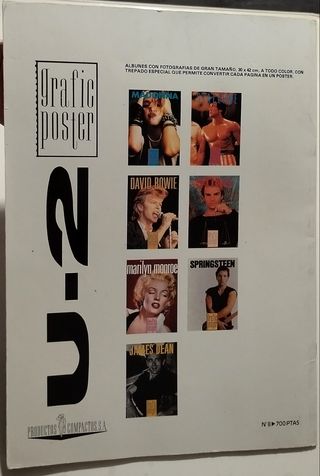 Libro Pósters U2 Bono de los 80's