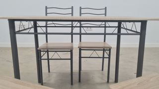 Conjunto mesa y 4 sillas cocina madera