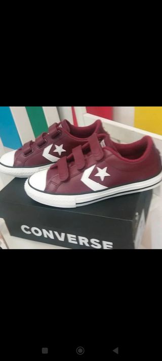 Converse Piel Burdeos Talla 35