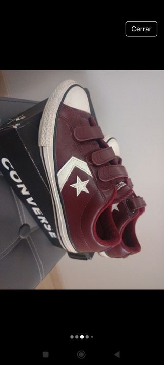 Converse Piel Burdeos Talla 35