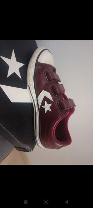 Converse Piel Burdeos Talla 35