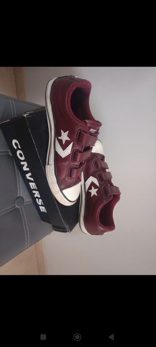 Converse Piel Burdeos Talla 35