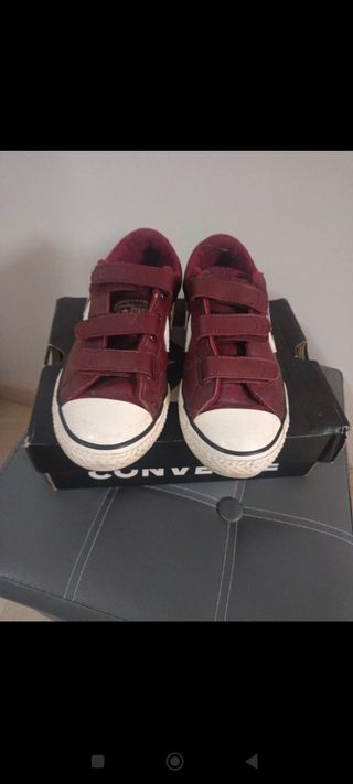 Converse Piel Burdeos Talla 35