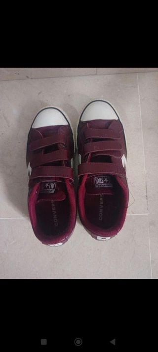 Converse Piel Burdeos Talla 35