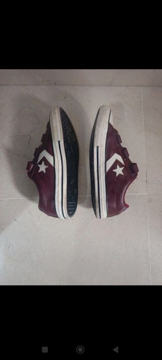 Converse Piel Burdeos Talla 35