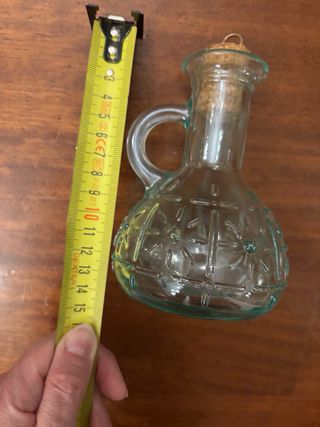 Oliera in vetro decorata, nuova