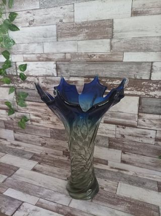 VASO VETRO MURANO FLAVIO POLI BLU SOMMERSO VINTAGE