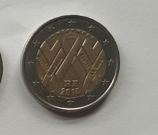 Lotto 2 monete 2 euro Francia 2014
