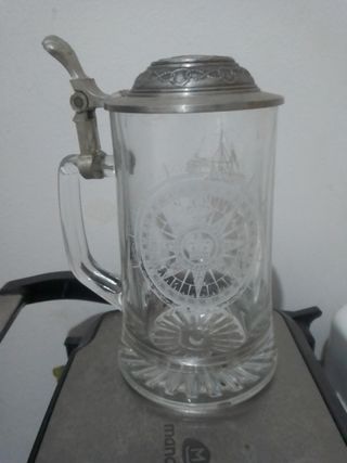Jarra Náutica Cristal con Tapa Metálica